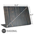 Black Painted Wood Universal Laptop 16.6in (13.4 x 9.7in) Skin